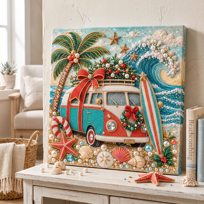 Coastal Christmas Pearl Diamond Painting Kit