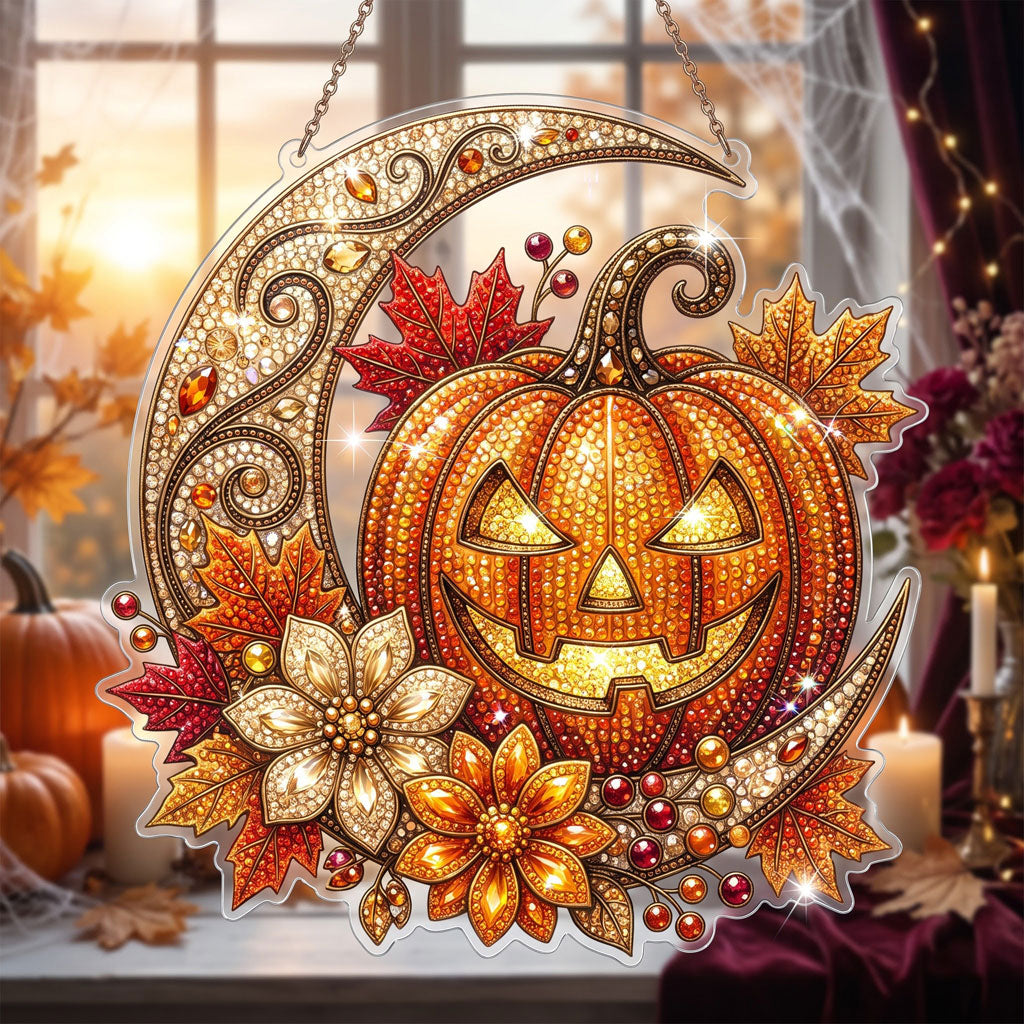 🔥HOT SALE 70% OFF - 🎃✨ Halloween Diamond Art Ornament Kit – Sparkling DIY Window Hanging Decor