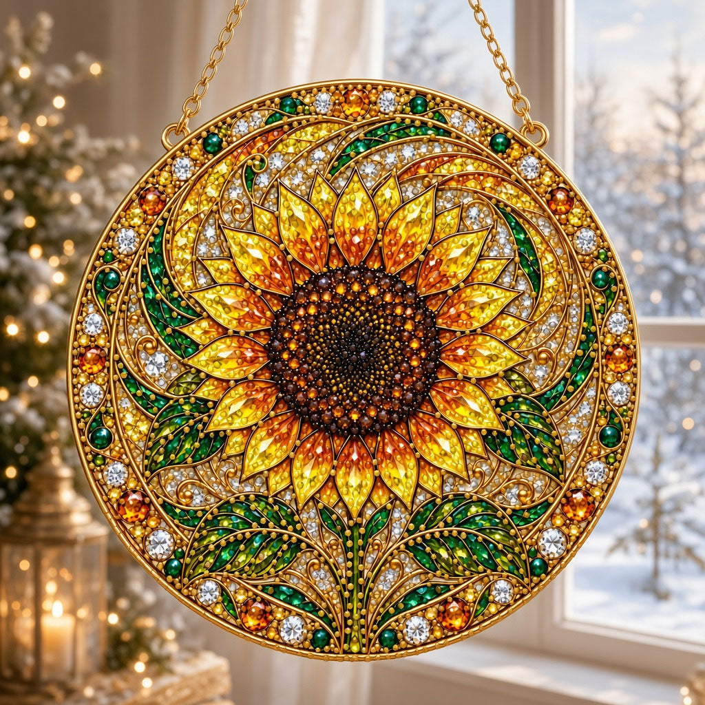 Sunflower Radiance Diamond Art Hanging Ornament Kit