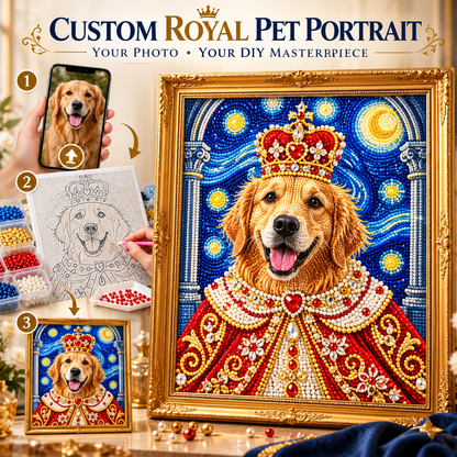 Custom Royal Pet Portrait Diamond Painting Art Kit