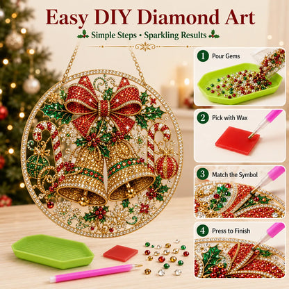 🔥Limited time 70% OFF - 🎅✨Christmas Suncatcher Diamond Art Hanging Ornament Kit – Sparkling DIY Window Ornament