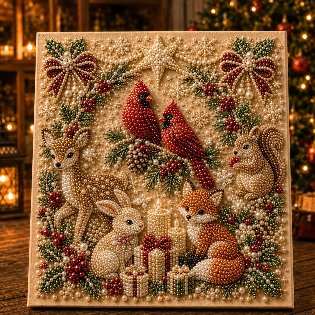 🎄🎅 Premium 3D Pearl Christmas Wall Art Kit