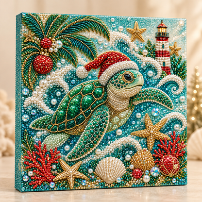 Coastal Christmas Pearl Diamond Painting Kit