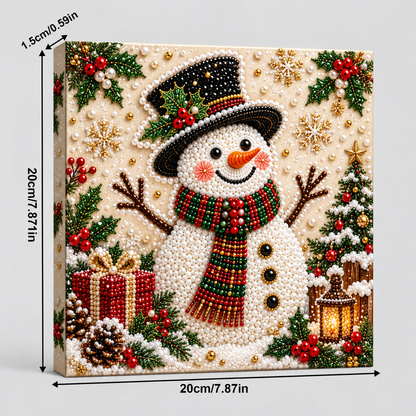 Snowman Sparkling Pearl Diamond Painting Kit