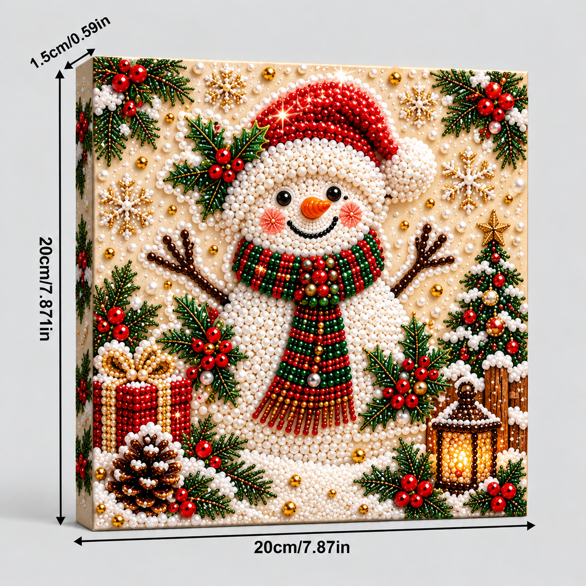 Snowman Sparkling Pearl Diamond Painting Kit
