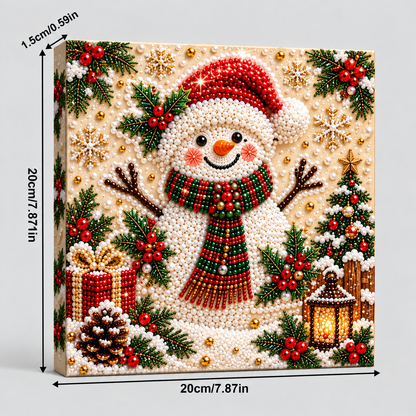 Snowman Sparkling Pearl Diamond Painting Kit