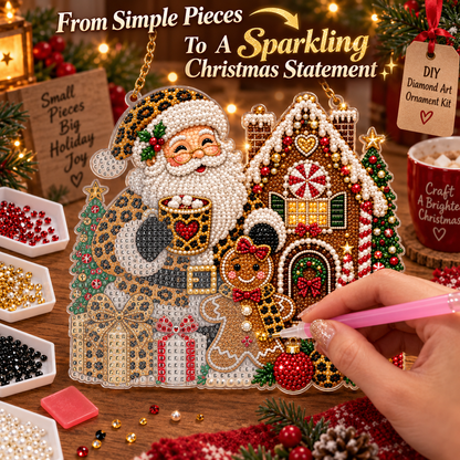 Slay Leopard Christmas Suncatcher Diamond Art Hanging Ornament Kit