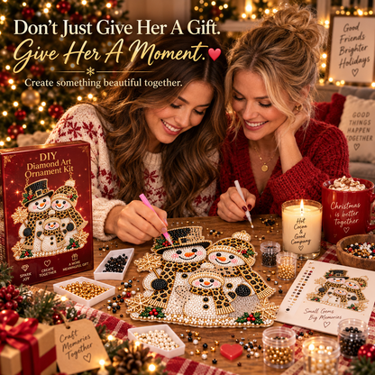Slay Leopard Christmas Suncatcher Diamond Art Hanging Ornament Kit