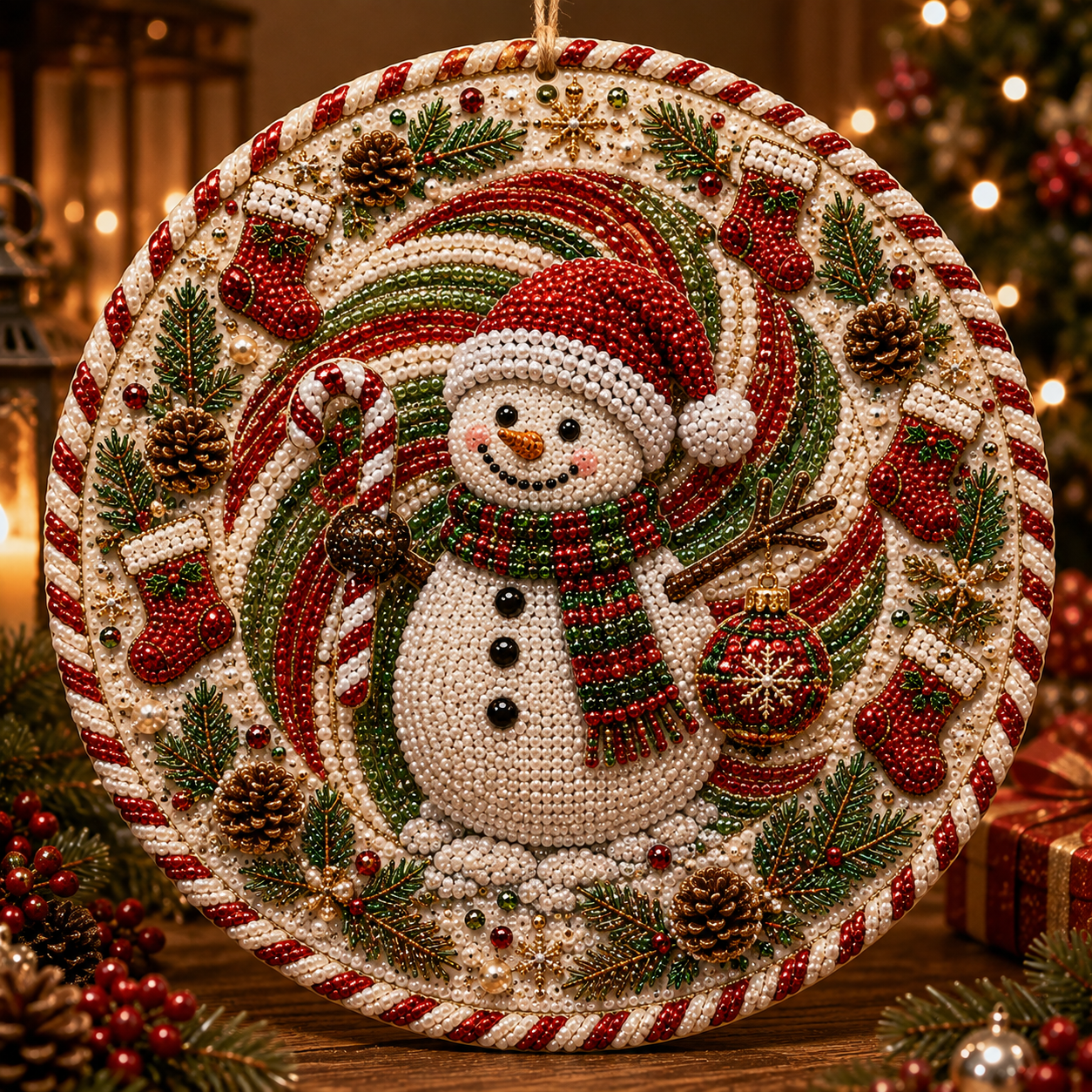 🔥Limited time 70% OFF - 🎅✨DIY Christmas Pearl Diamond Art Hanging Ornament Kit