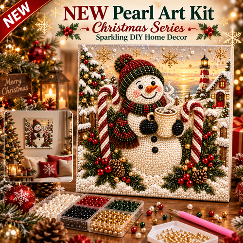 Snowman Sparkling Pearl Diamond Painting Kit