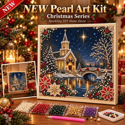 Christmas Church Pearl Diamond Painting Kit