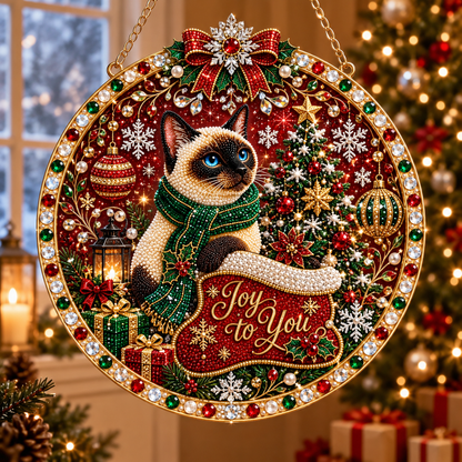 🔥Limited time 70% OFF - ✨Cat Christmas Pearl Diamond Art Hanging Ornament Kit
