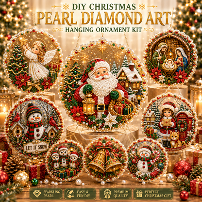 🔥Limited time 70% OFF - 🎅✨DIY Christmas Pearl Diamond Art Hanging Ornament Kit