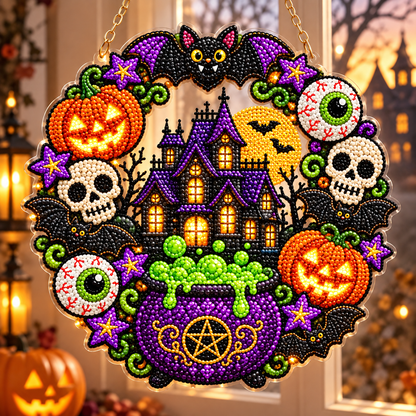 🎃✨ Mystic Halloween DIY Diamond Art Ornament Kit