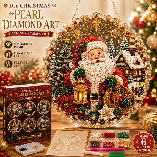 🔥Limited time 70% OFF - 🎅✨DIY Christmas Pearl Diamond Art Hanging Ornament Kit