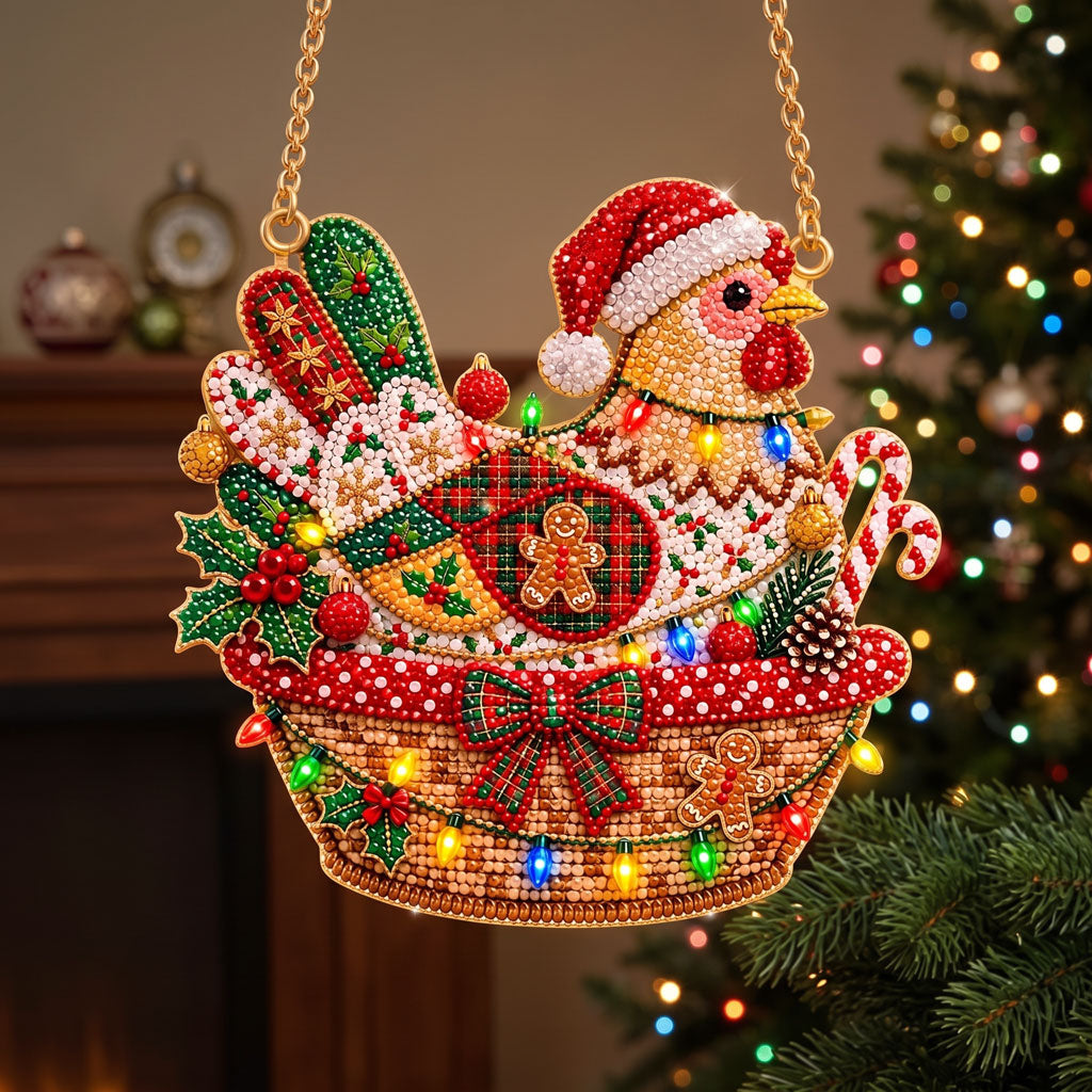 🔥 Limited Time 70% OFF - 🎁✨ Christmas Gem Craft Hanging Kit – Sparkling DIY Door Decor