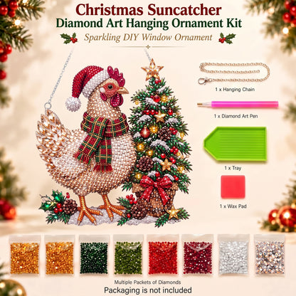 🔥 Limited Time 70% OFF - 🐔🎁 Festive Farmhouse Hen Bead Art Kit – DIY Sparkling Holiday Hanger