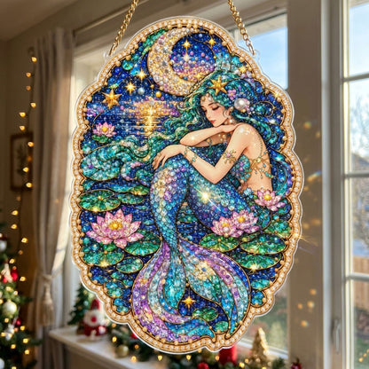 Moonlit Mermaid Diamond Art Hanging Ornament Kit