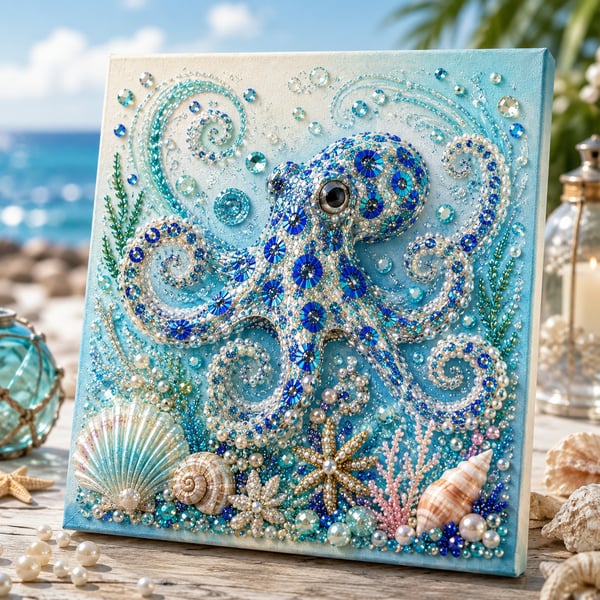 🔥 Last Day Big Sale - 🌊✨ Ocean Theme Pearl Art DIY Kit