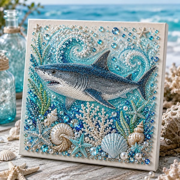 🔥 Last Day Big Sale - 🌊✨ Ocean Theme Pearl Art DIY Kit