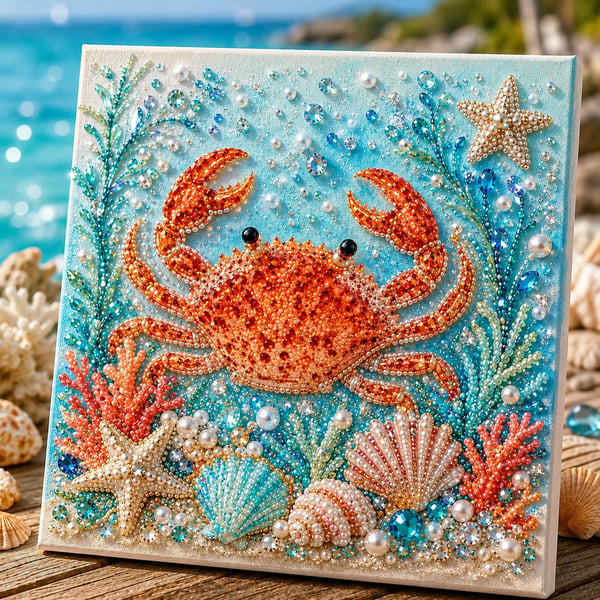 🔥 Last Day Big Sale - 🌊✨ Ocean Theme Pearl Art DIY Kit