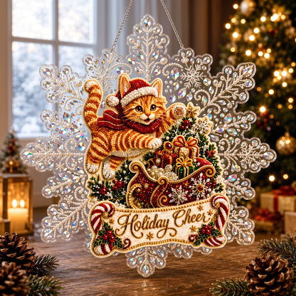 🔥Limited time 70% OFF - ✨Cat Christmas Pearl Diamond Art Hanging Ornament Kit