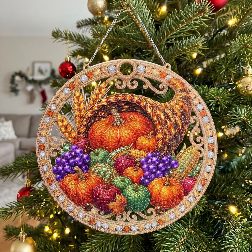 Thanksgiving Cornucopia Diamond Art Hanging Ornament Kit