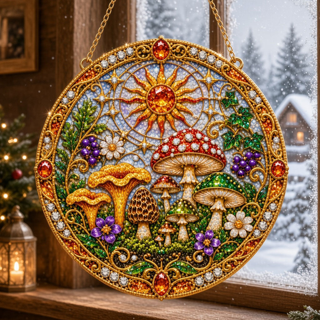 Mystical Mushroom Diamond Art Hanging Ornament Kit