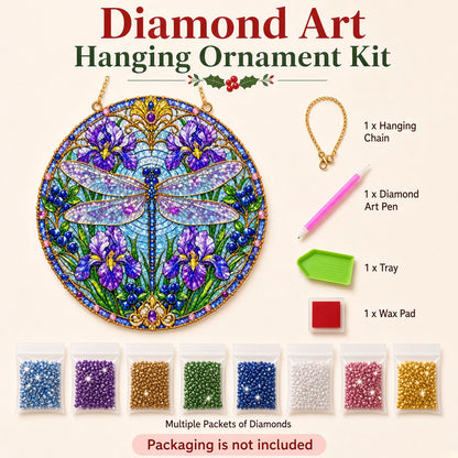Enchanted Dragonfly Diamond Art Hanging Ornament Kit