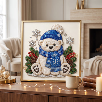 Christmas Polar Bear Pearl Diamond Painting Kit