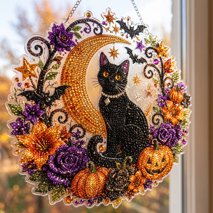 🔥Limited time 70% OFF - 🎃✨Halloween Diamond Art Hanging Ornament Kit - Sparkling DIY Window Ornament