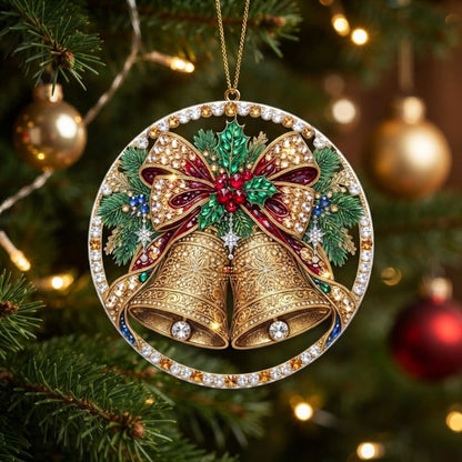 Golden Christmas Bells WN2210011CL Christmas Ornament