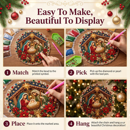 🔥Limited time 70% OFF - 🎅✨DIY Christmas Pearl Diamond Art Hanging Ornament Kit