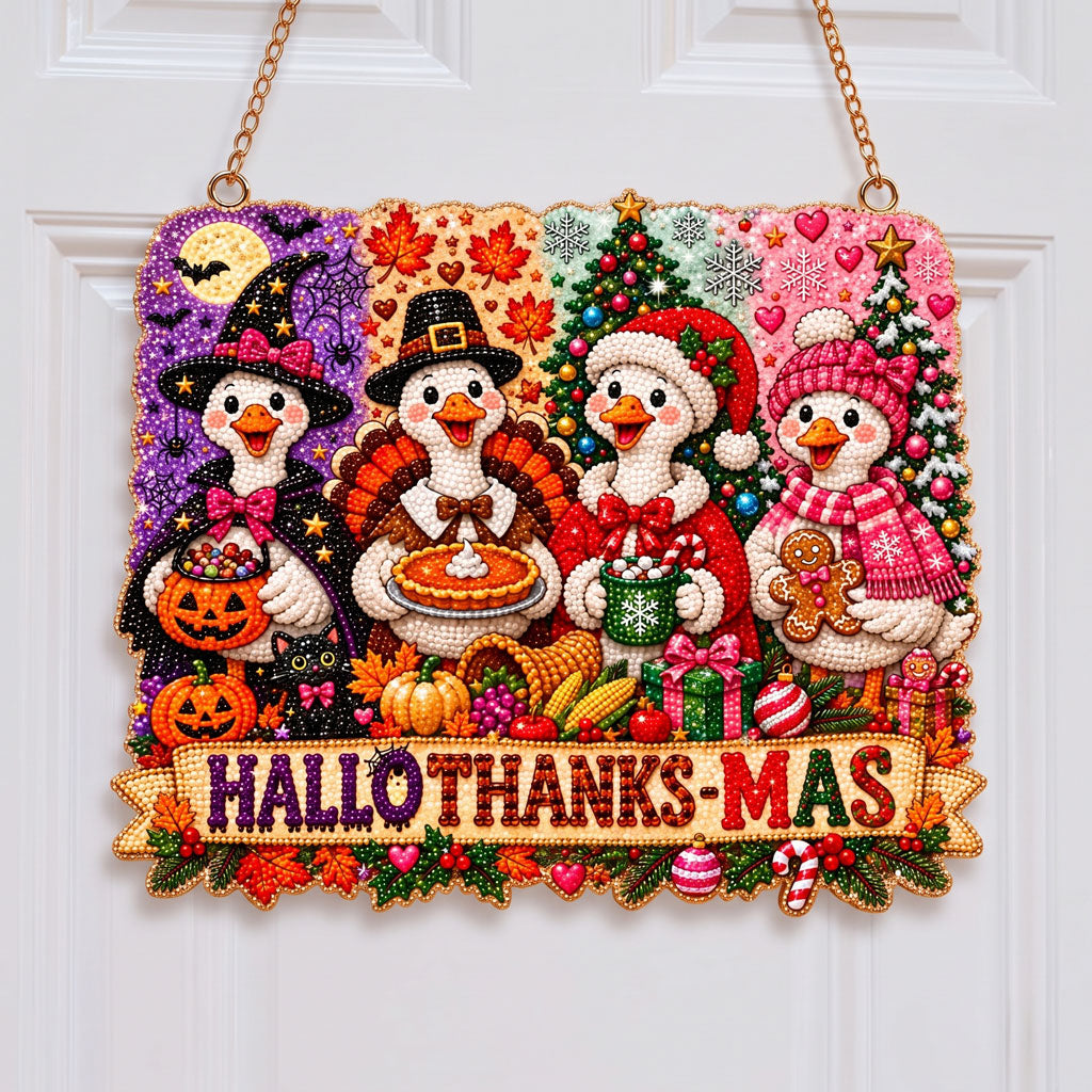🔥 Limited Time 70% OFF - 🎁✨ Christmas Gem Craft Hanging Kit – Sparkling DIY Door Decor