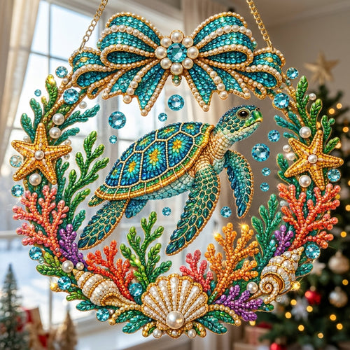 Ocean Turtle Diamond Art Hanging Ornament Kit