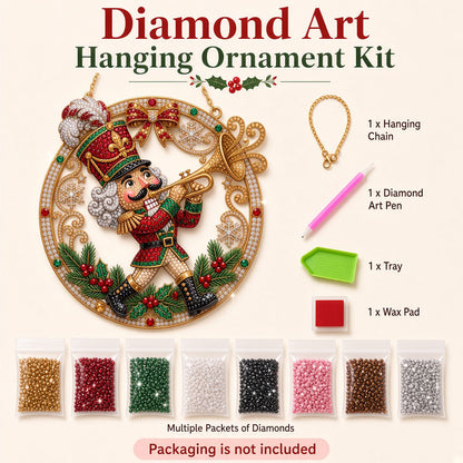 Christmas Nutcracker Soldier Diamond Art Hanging Ornament Kit