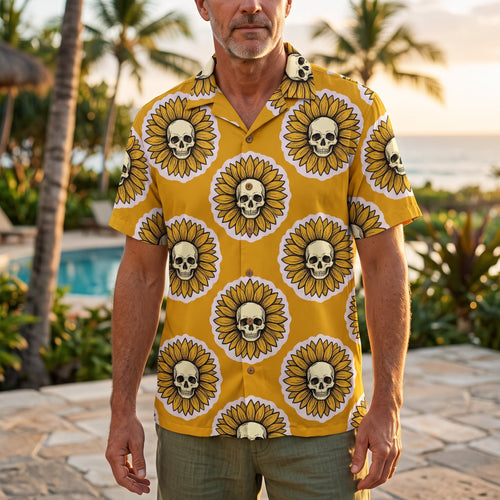 Skull Sunflower Tropical XR0707005CL Hawaii Shirt