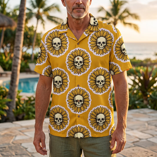 Skull Sunflower Tropical XR0707005CL Hawaii Shirt