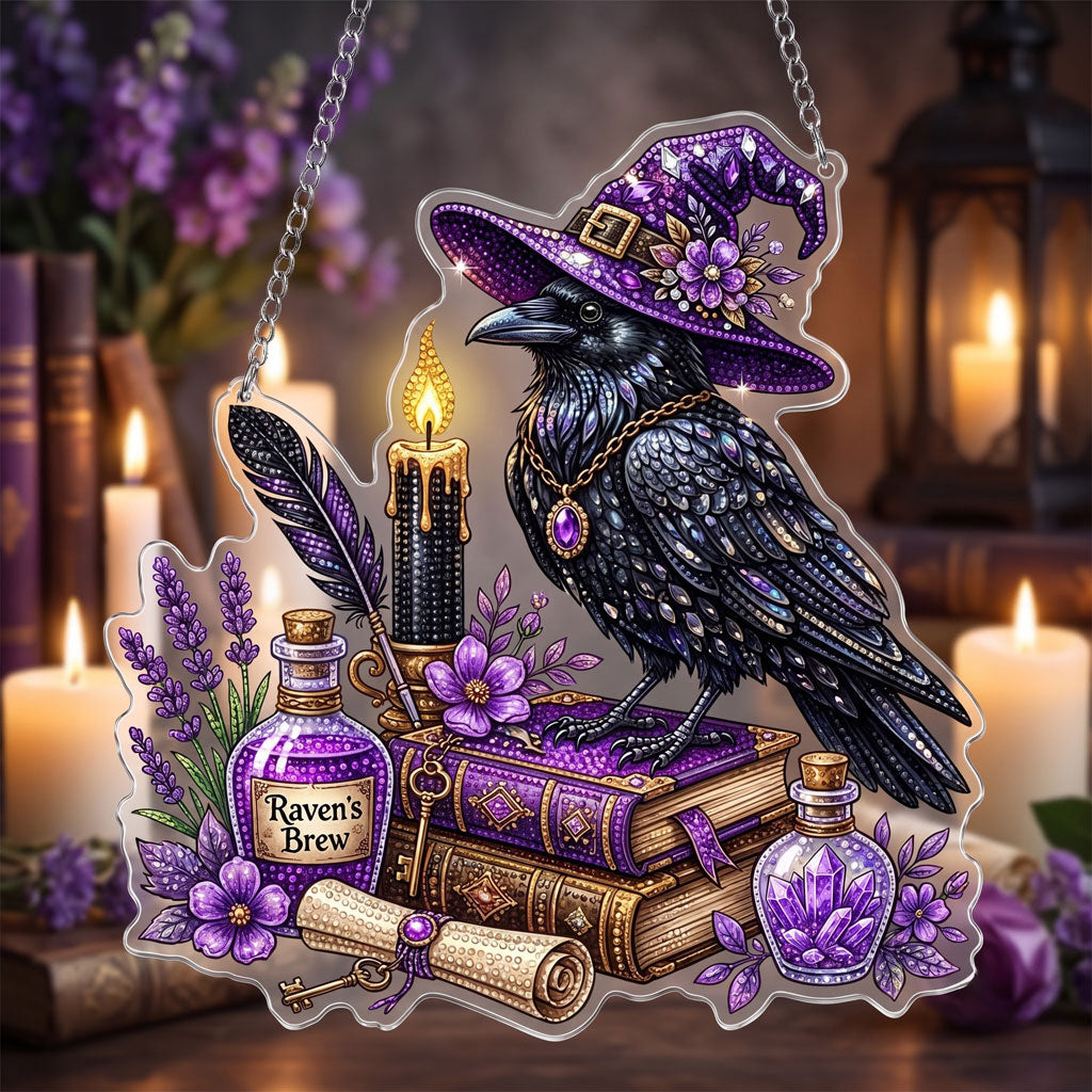 🔥HOT SALE 70% OFF - 🎃✨ Halloween Diamond Art Ornament Kit – Sparkling DIY Window Hanging Decor