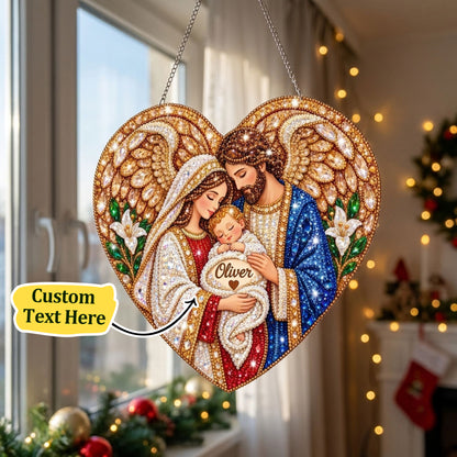 Personalized Holy Family Diamond Art Hanging Ornament Kit