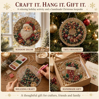 🎅✨Christmas Pearl Diamond Art Hanging Ornament Kit