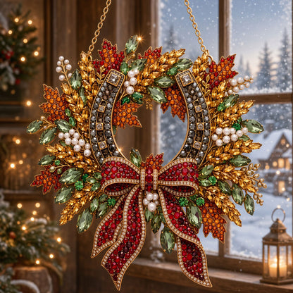 Autumn Horseshoe Wreath Diamond Art Hanging Ornament Kit
