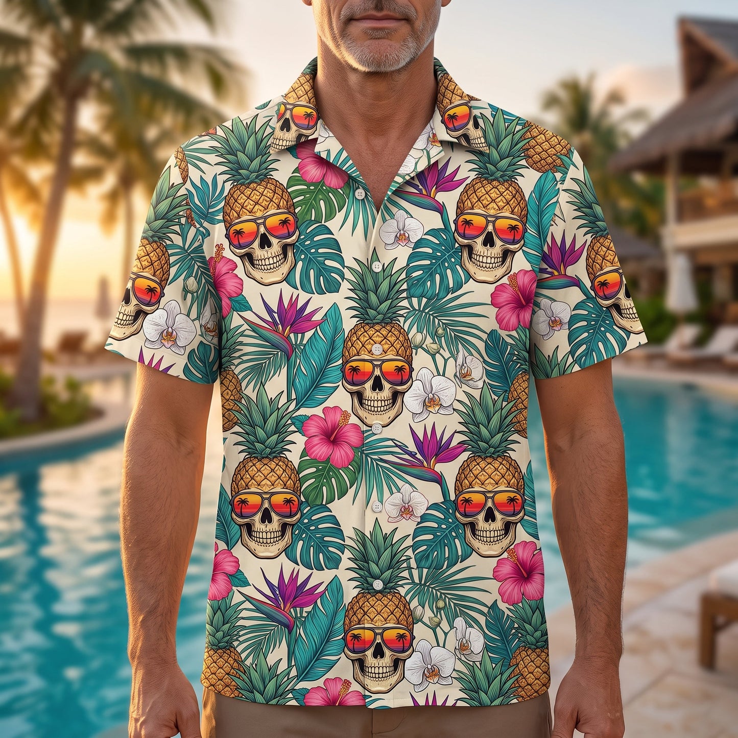 Tropical Skull XR1307001CL Hawaii Shirt