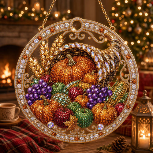 Thanksgiving Cornucopia Diamond Art Hanging Ornament Kit