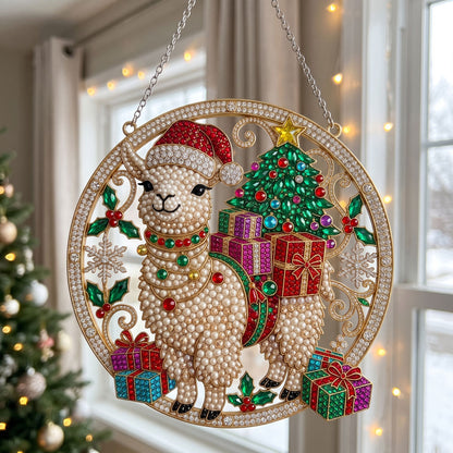 Christmas Llama Diamond Art Hanging Ornament Kit
