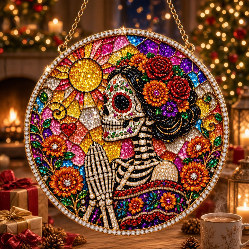 Sugar Skull Catrina Diamond Art Hanging Ornament Kit