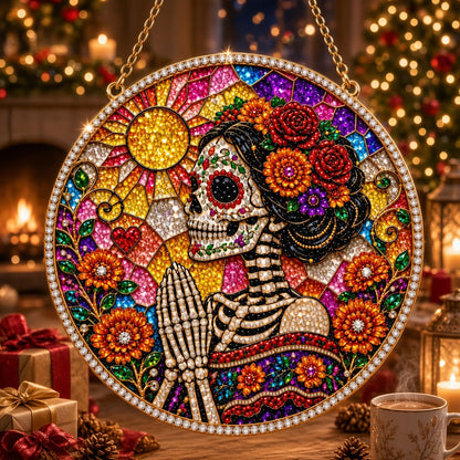 Sugar Skull Catrina Diamond Art Hanging Ornament Kit