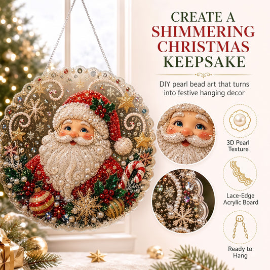 🎅✨Christmas Pearl Diamond Art Hanging Ornament Kit