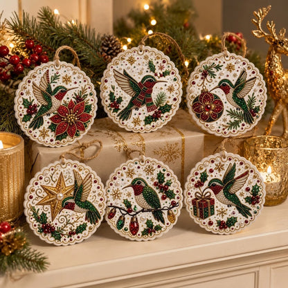 🔥Limited time 70% OFF - 🎅✨SET 6PCS Christmas Hummingbird Art Diamond Painting Kit