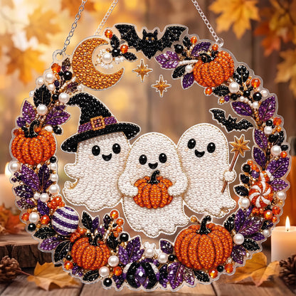🎃✨ Halloween DIY Diamond Art Ornament Kit